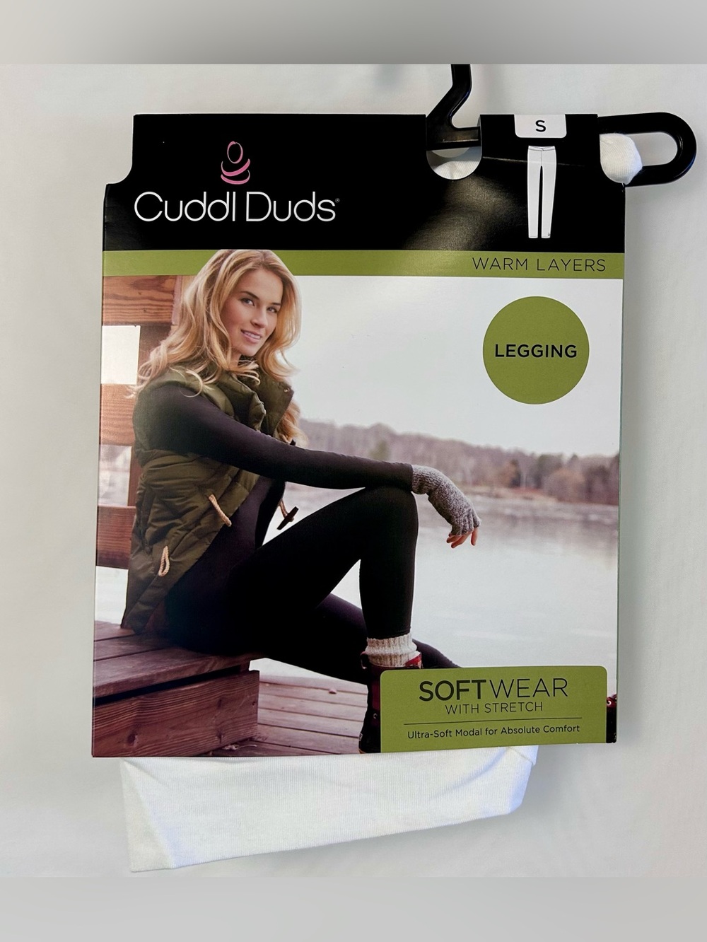 New Cuddl Duds Women's Warm Layers Softwear White Leggings / Small